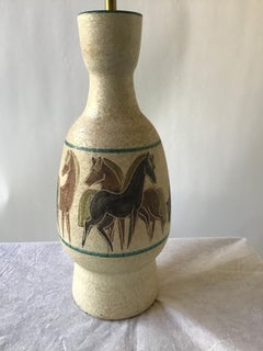 1950s Ceramic Horse Lamp