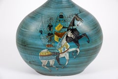 Lampada in ceramica degli anni '50 di Jean De Lespinas