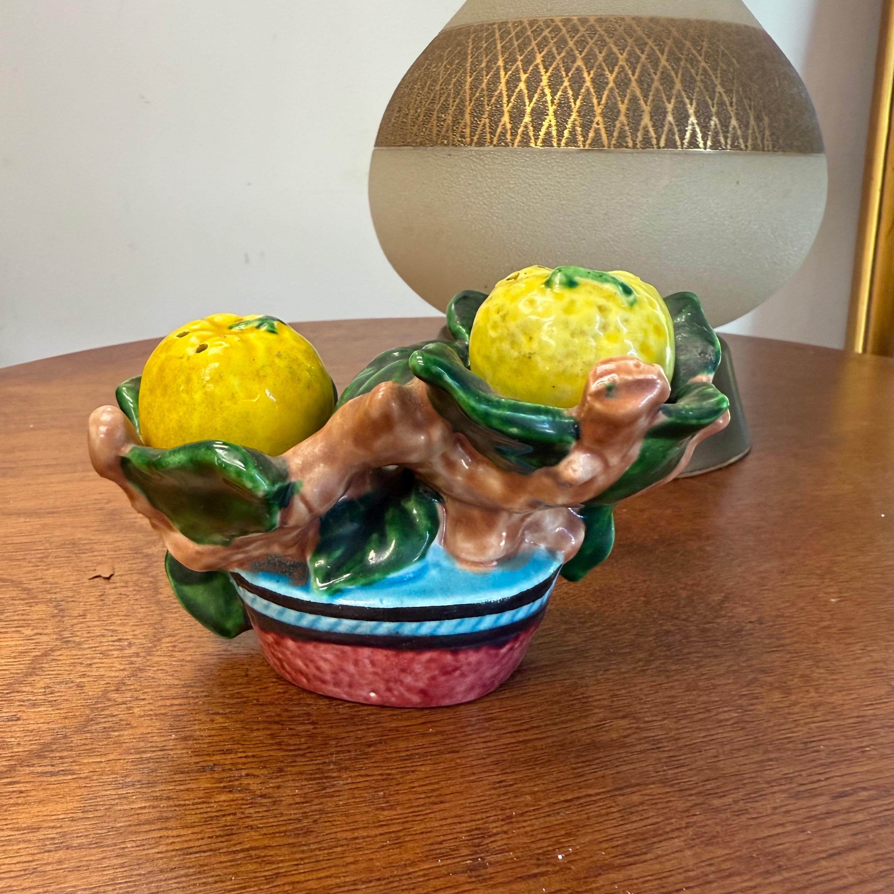 Other 1950's Ceramic Lemon Salt & Pepper Shakers For Sale