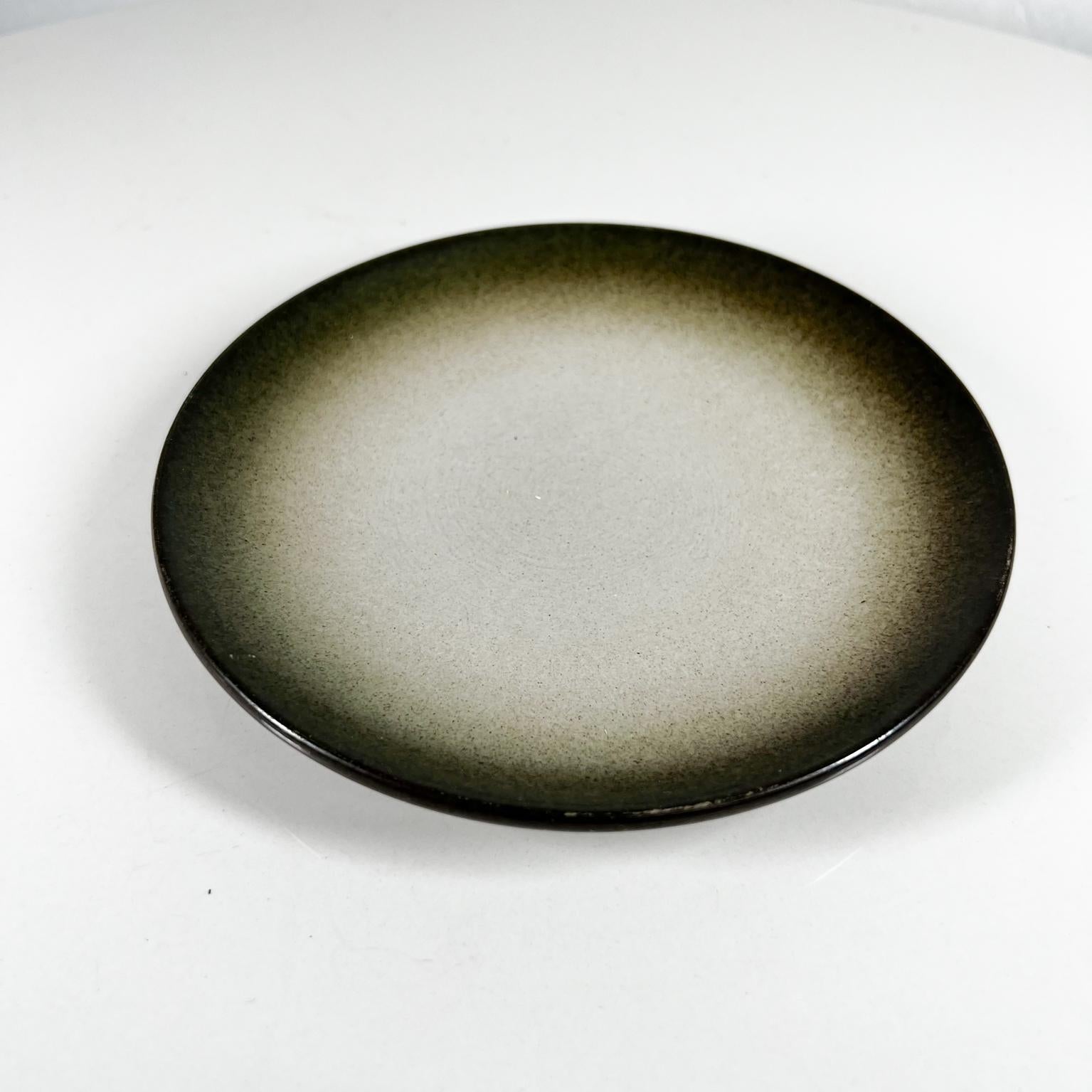 Mid-Century Modern 1950s Ceramic Pottery Handcrafted by Edith Heath Ceramics Sea Green Plate