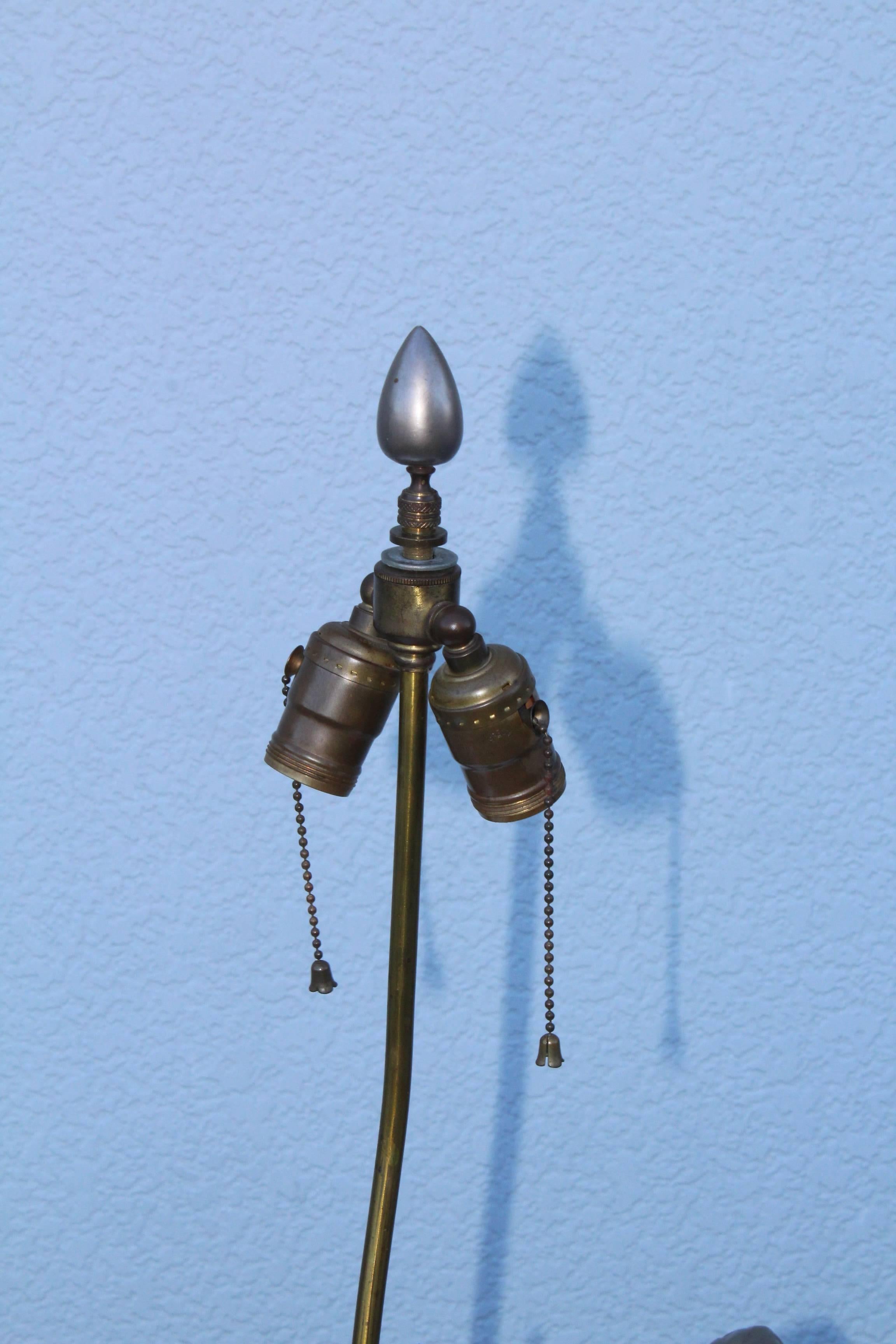 Keramik- Hahn-Tischlampe aus den 1950er Jahren im Angebot 1