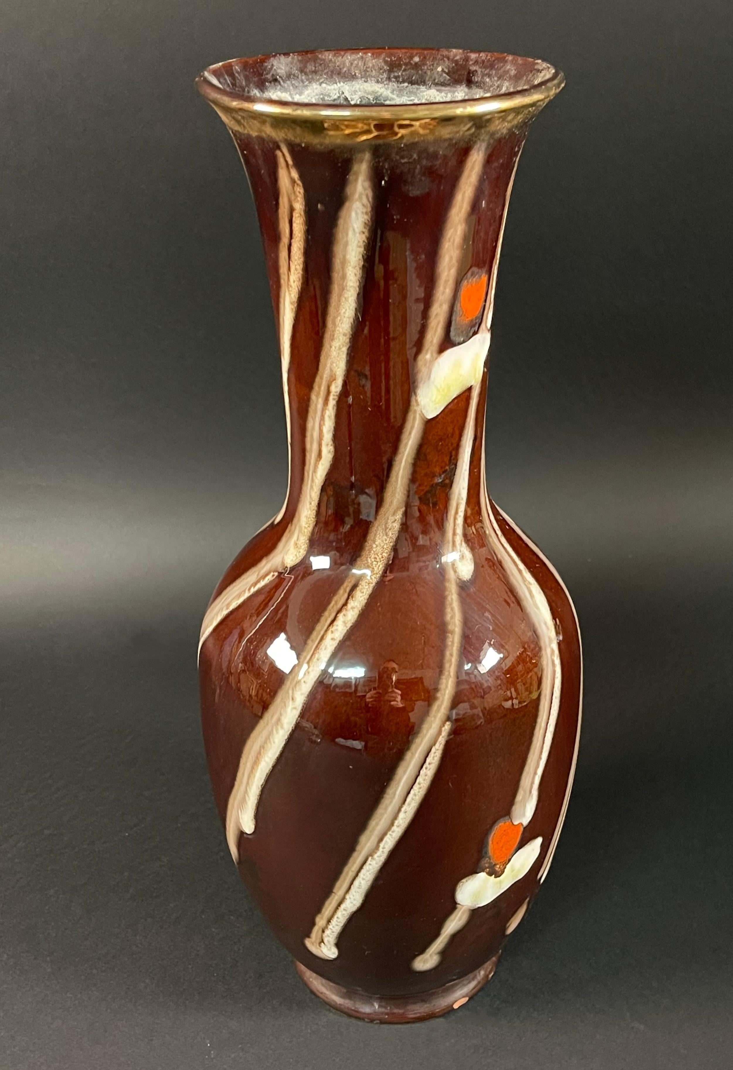 Vase en céramique des années 1950 peint à la main et signé Bon état - En vente à Roma, IT