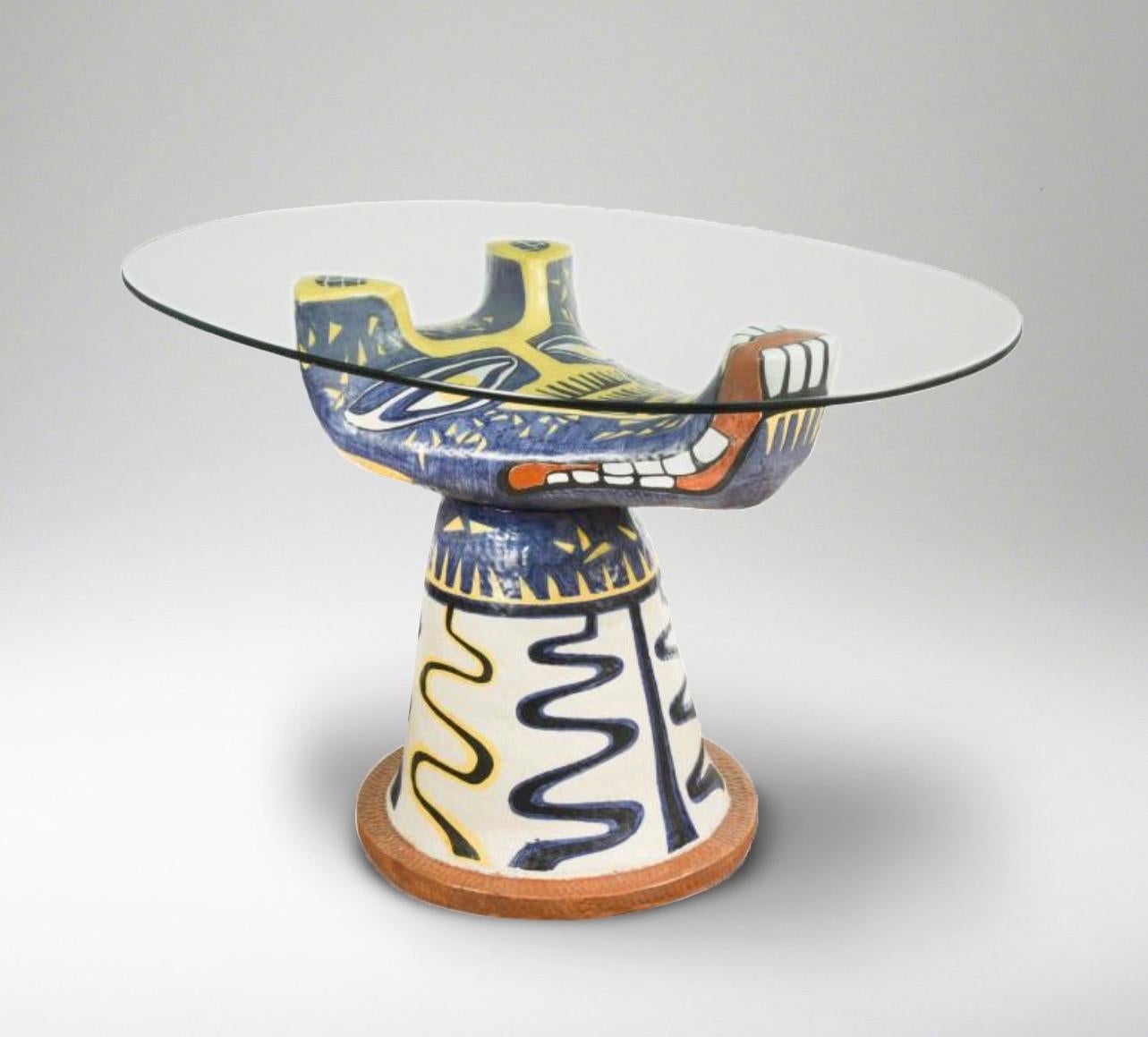 Mid-20th Century 1950s Ceramic Table by Salvatore Meli
