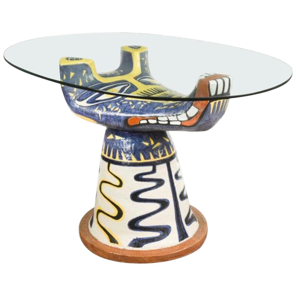 1950s Ceramic Table by Salvatore Meli