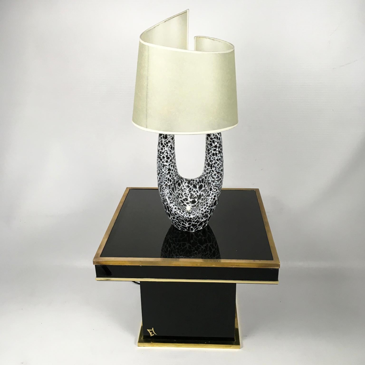 Keramik-Tischlampe aus den 1950er Jahren von Le Vaucour für Vallauris, Frankreich im Angebot 4