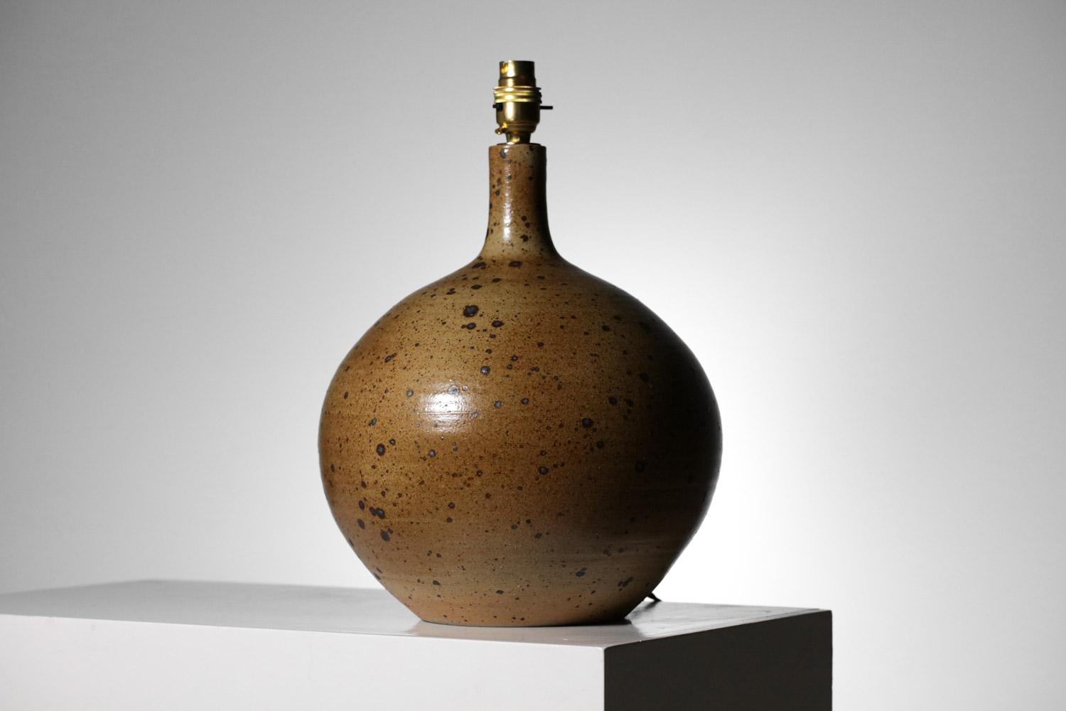 Mid-Century Modern 1950's ceramic table lamp from Atelier La Borne style Deblander For Sale