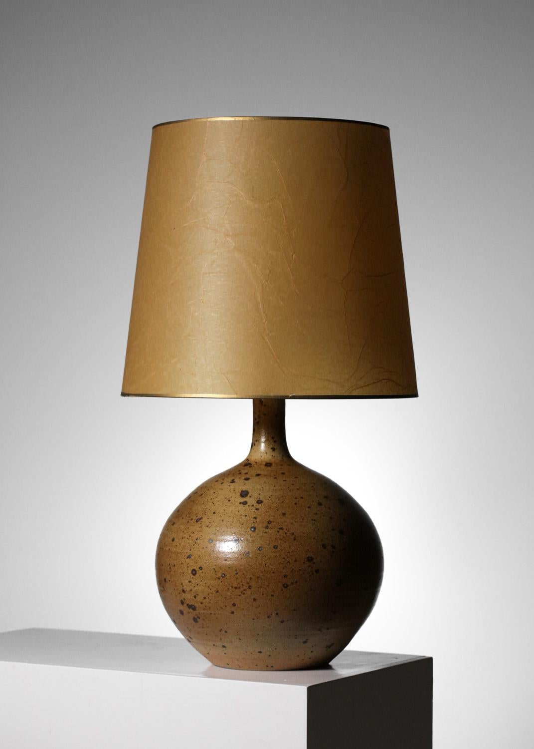 Mid-20th Century 1950's ceramic table lamp from Atelier La Borne style Deblander For Sale