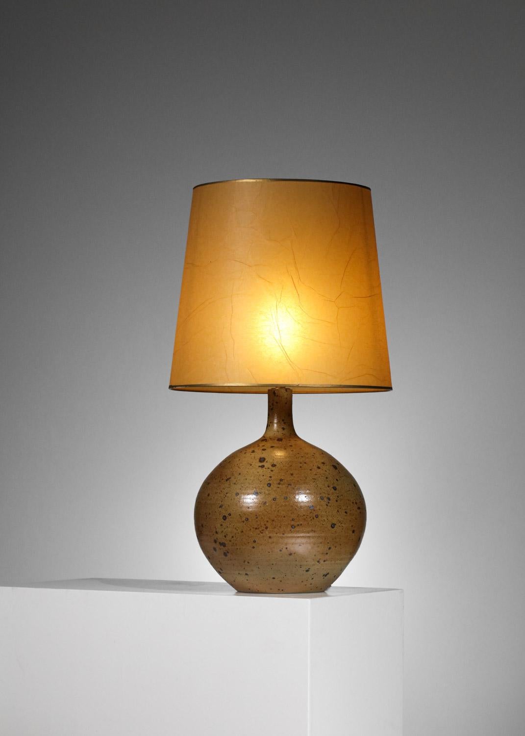 1950's ceramic table lamp from Atelier La Borne style Deblander For Sale 1