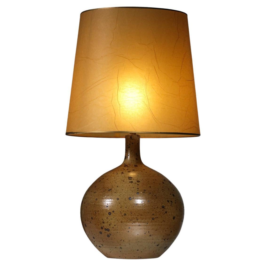 1950's ceramic table lamp from Atelier La Borne style Deblander For Sale