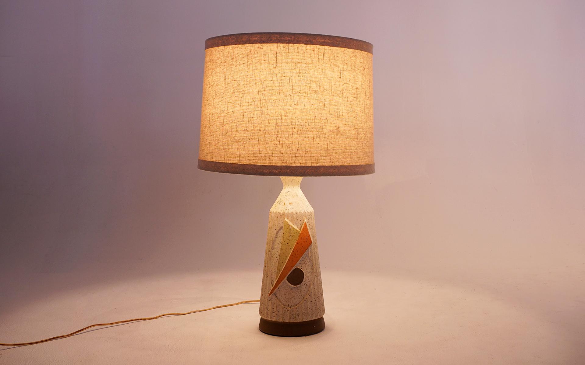 1950s Ceramic Table Lamp in the Style of Martz for Marshall Lamps In Good Condition In Kansas City, MO