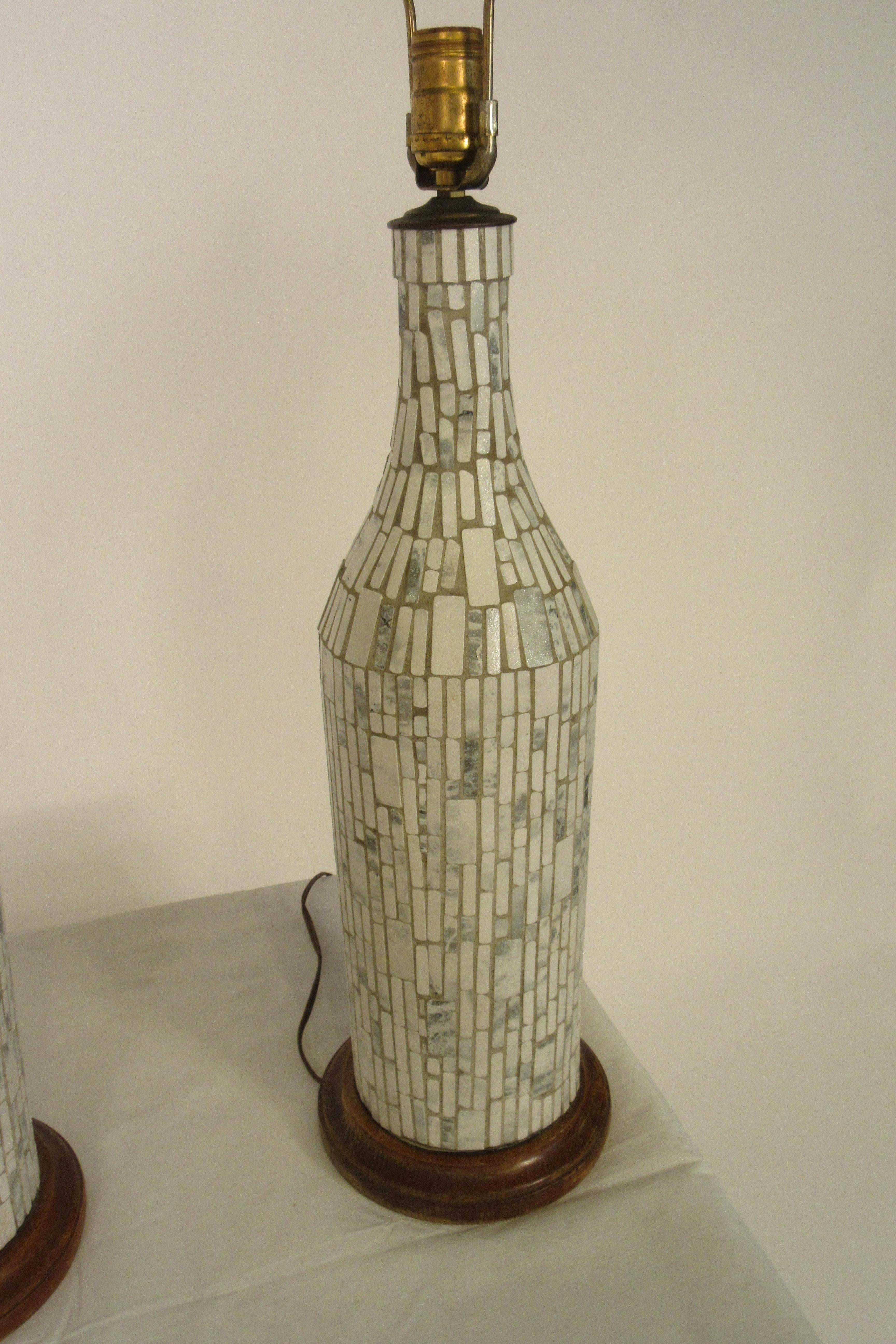1950s Ceramic Tile Lamps 2
