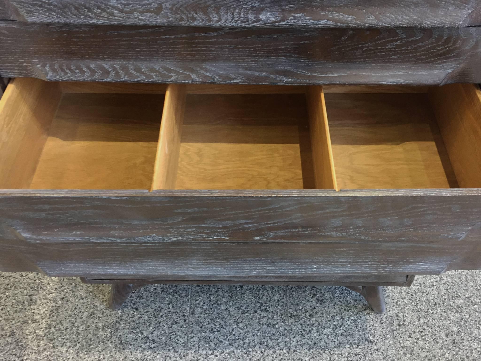 1950s Cerused Oak Chest of Drawers by Jack Van der Molen for Vanleigh Furniture 4