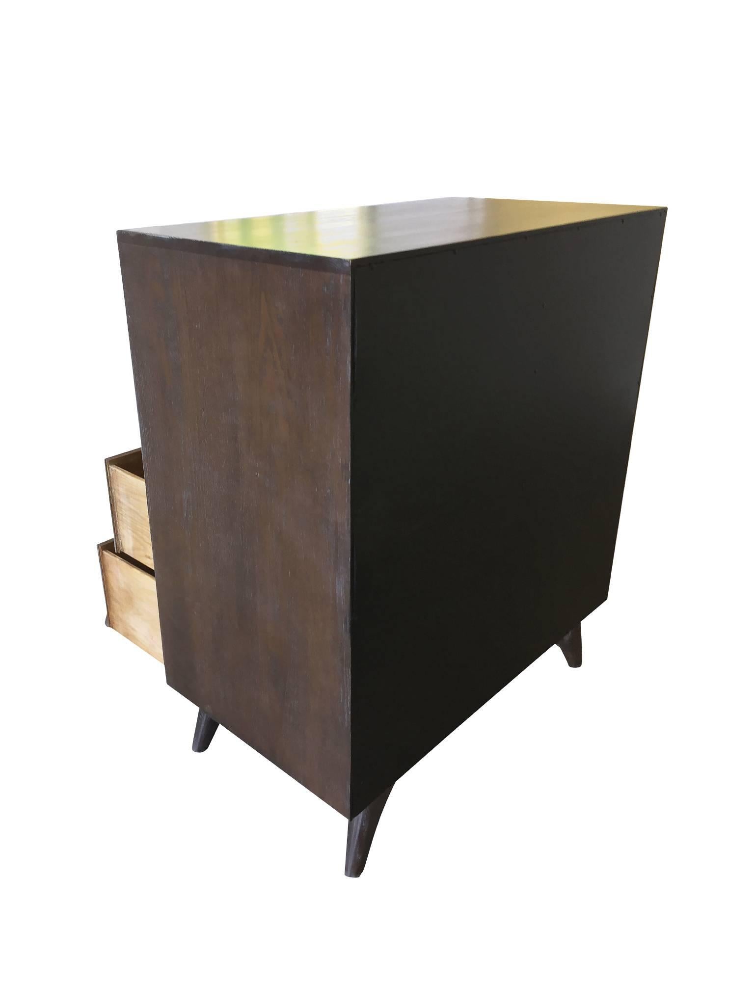 Mid-Century Modern 1950s Cerused Oak Chest of Drawers by Jack Van der Molen for Vanleigh Furniture