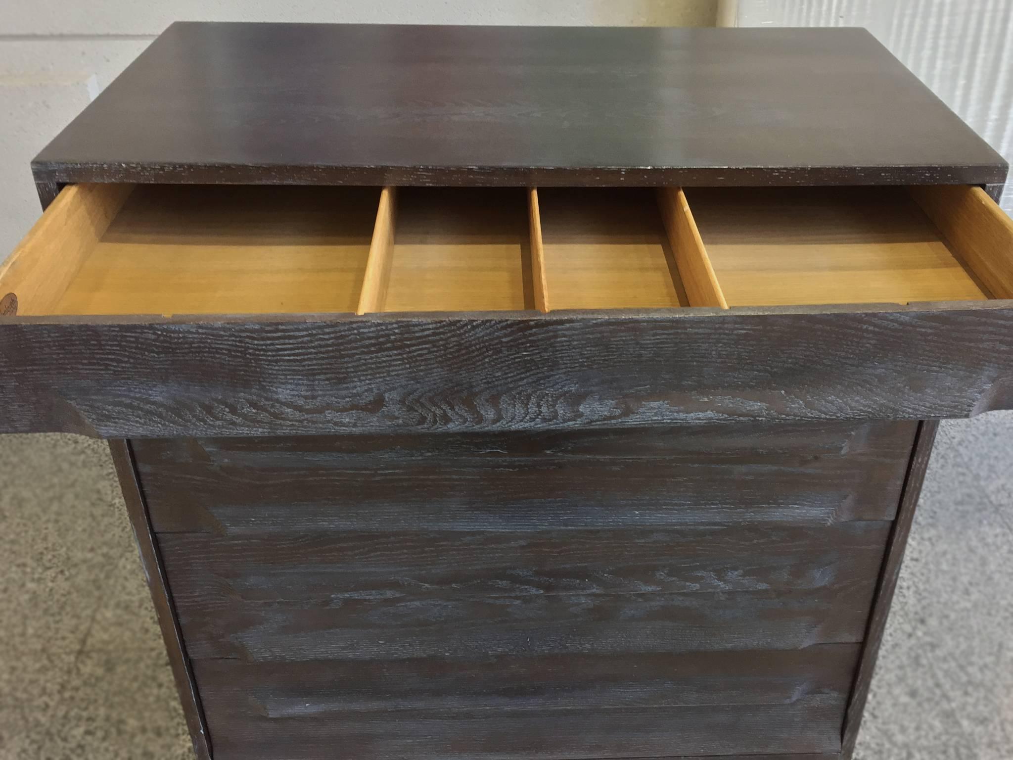 1950s Cerused Oak Chest of Drawers by Jack Van der Molen for Vanleigh Furniture 1