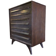 1950s Cerused Oak Chest of Drawers by Jack Van der Molen for Vanleigh Furniture