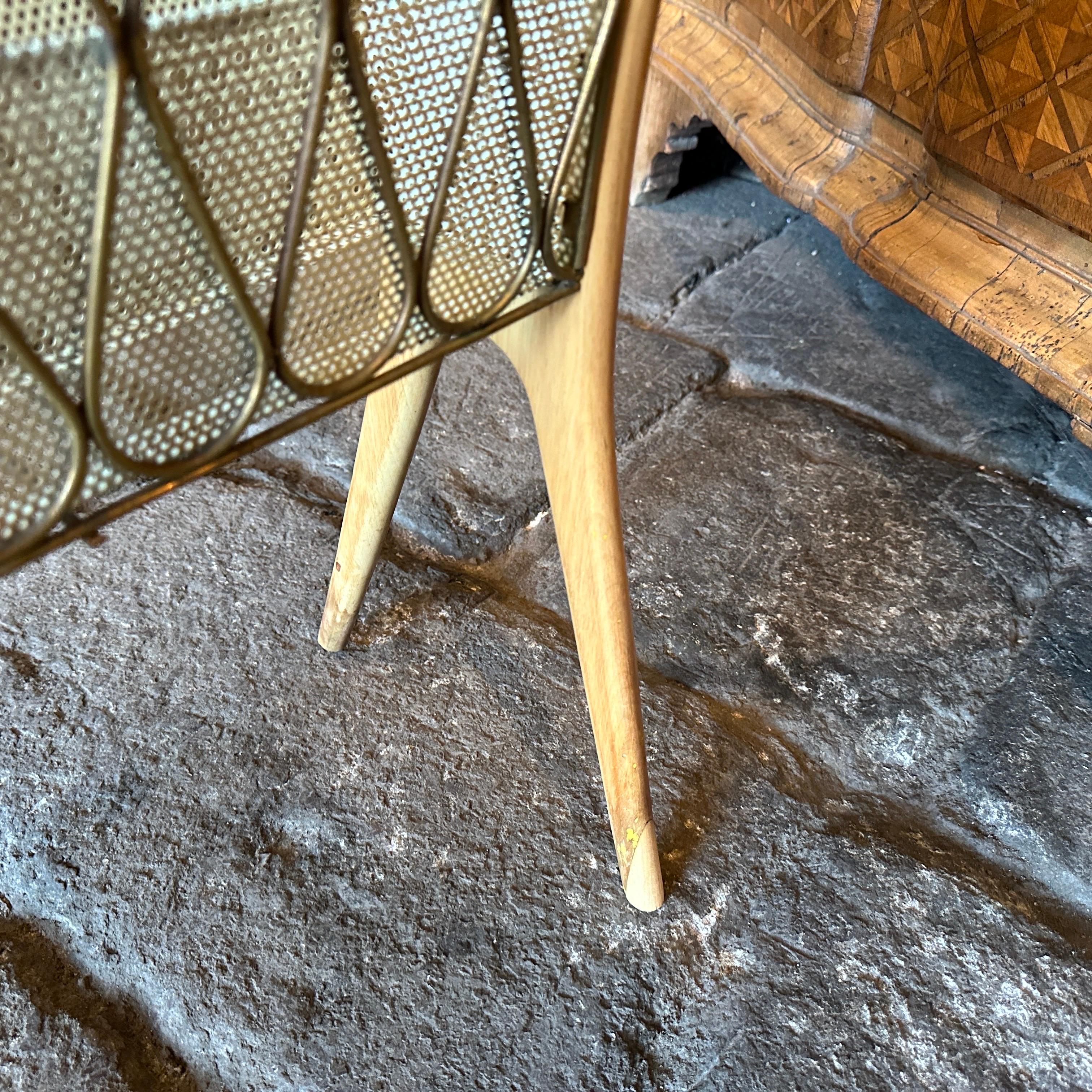 Italienische Konsole aus Holz und Glas, Cesare Lacca, Mid-Century Modern, 1950er Jahre im Zustand „Gut“ im Angebot in Aci Castello, IT
