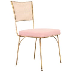 Stuhl aus Messing und Rohr aus den 1950er Jahren von Acácio Gil Borsoi, Brasilien, Moderne der Mitte des Jahrhunderts