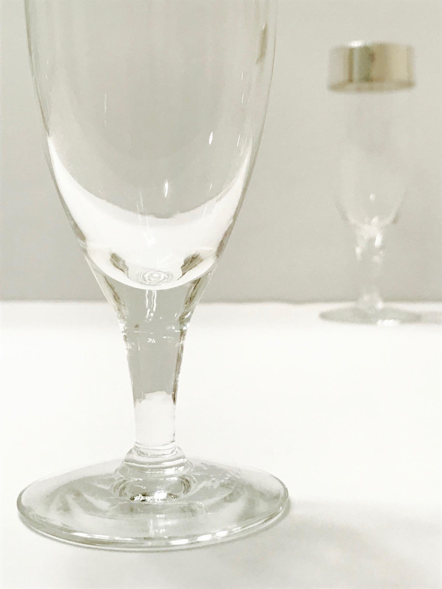 Set/Six Champagne Flutes with Sterling Silver Overlay by Dorothy Thorpe, c. 1950 1