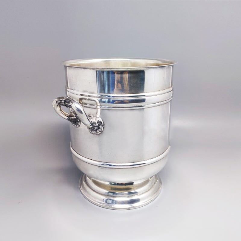 Mid-Century Modern 1950s Champagne or Ice Bucket by Christofle in Silver Plated. Made in France For Sale