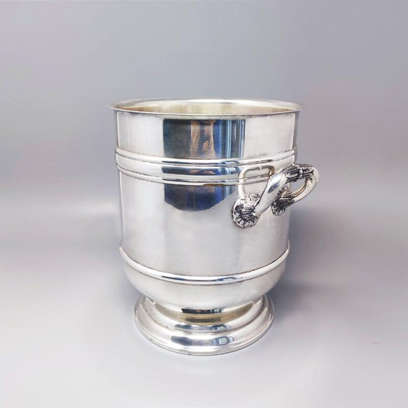 Français Seau à champagne ou à glace des années 1950 par Christofle en métal argenté. Fabriqué en France en vente