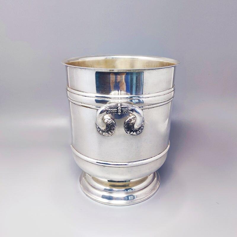 1950s Champagne or Ice Bucket by Christofle in Silver Plated. Made in France In Excellent Condition For Sale In Milano, IT