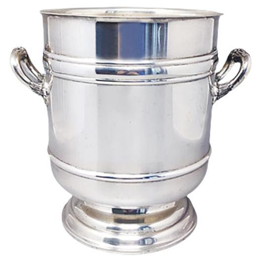 1950s Champagne or Ice Bucket by Christofle in Silver Plated. Made in France