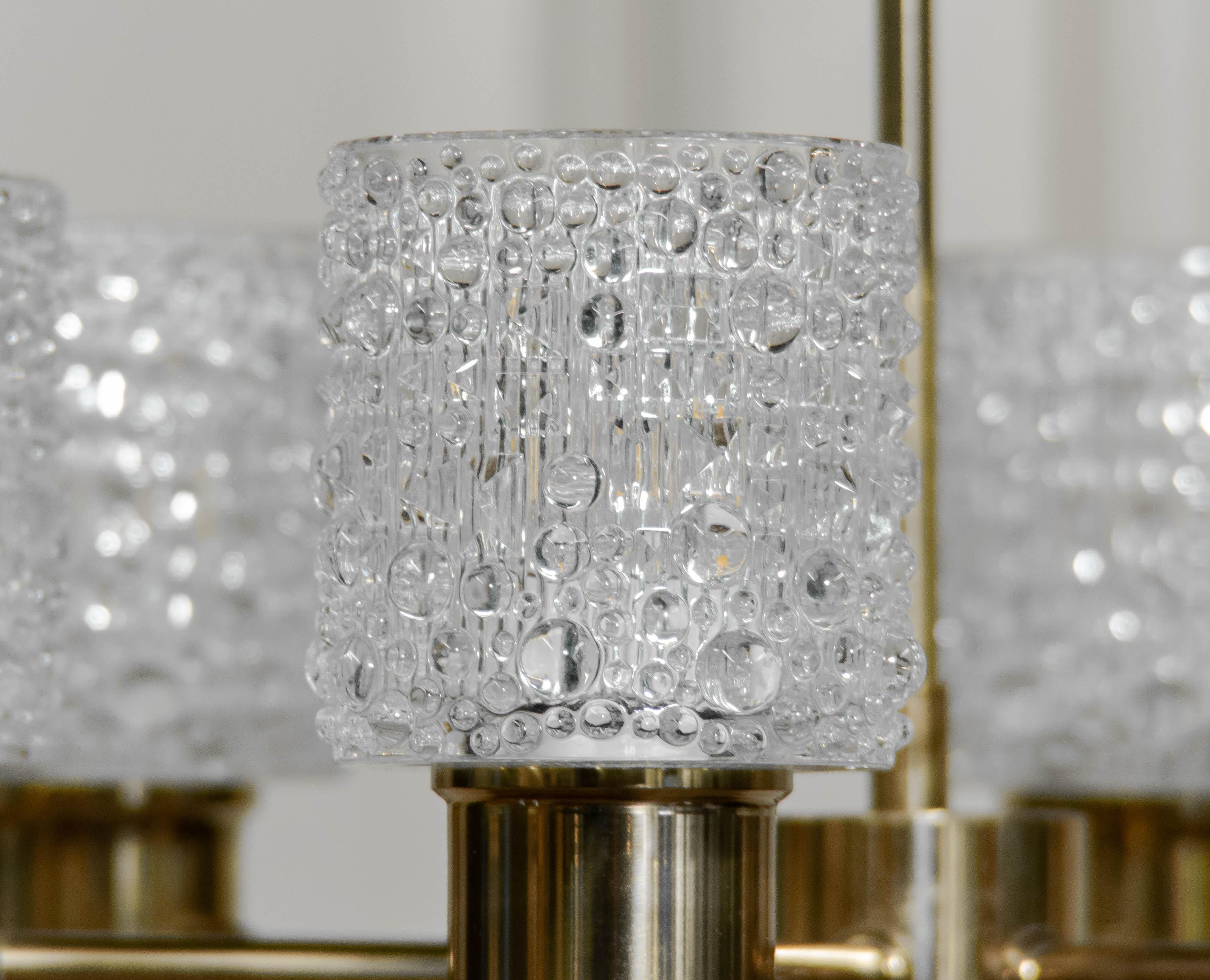 Swedish 1950s, Chandelier designed by Carl Fagerlund for Orrefors, Sweden For Sale