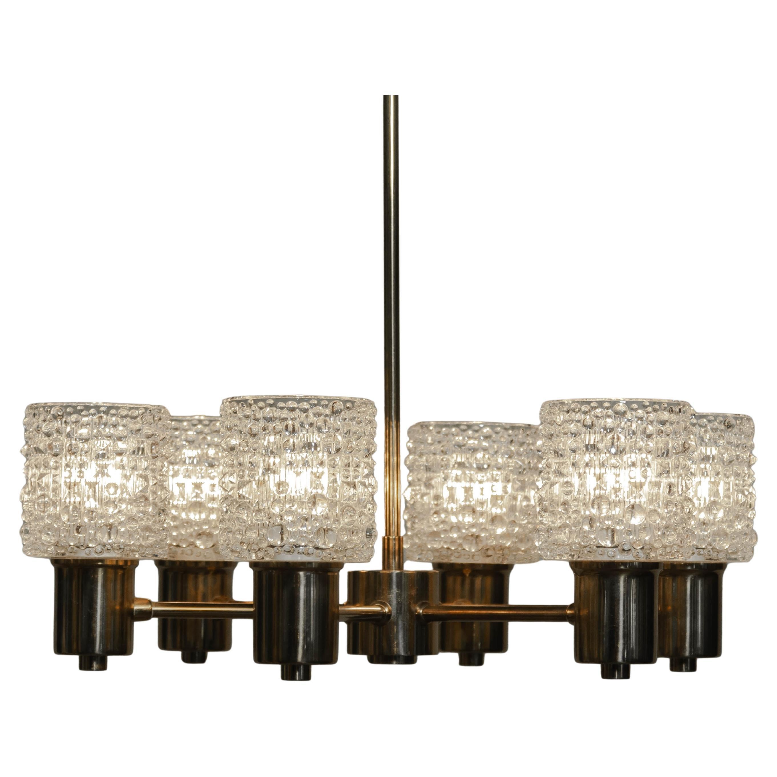 1950s, Chandelier designed by Carl Fagerlund for Orrefors, Sweden For Sale