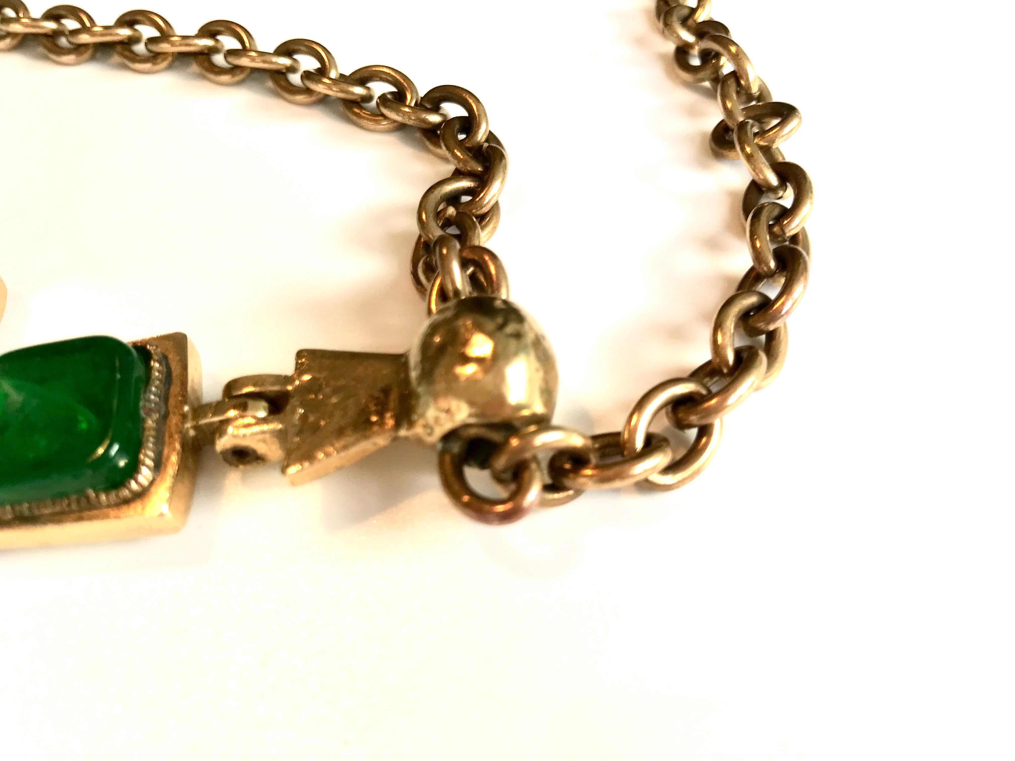 1950s  Chanel by Goosens Byzantine Cross Pendant Necklace 9