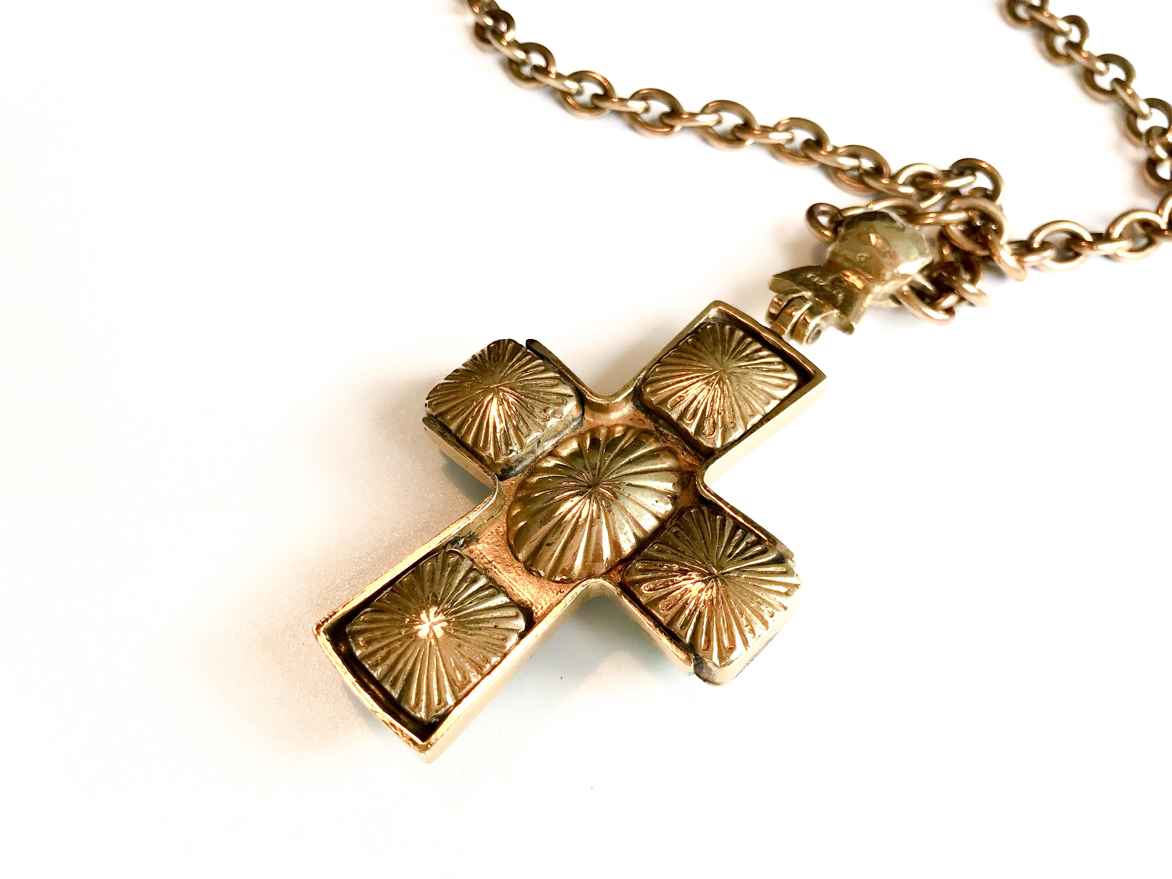 1950s  Chanel by Goosens Byzantine Cross Pendant Necklace 11