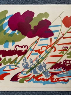 1950's Charles Lapicque "Les Régates" Lithograph Hand Signed by Artist