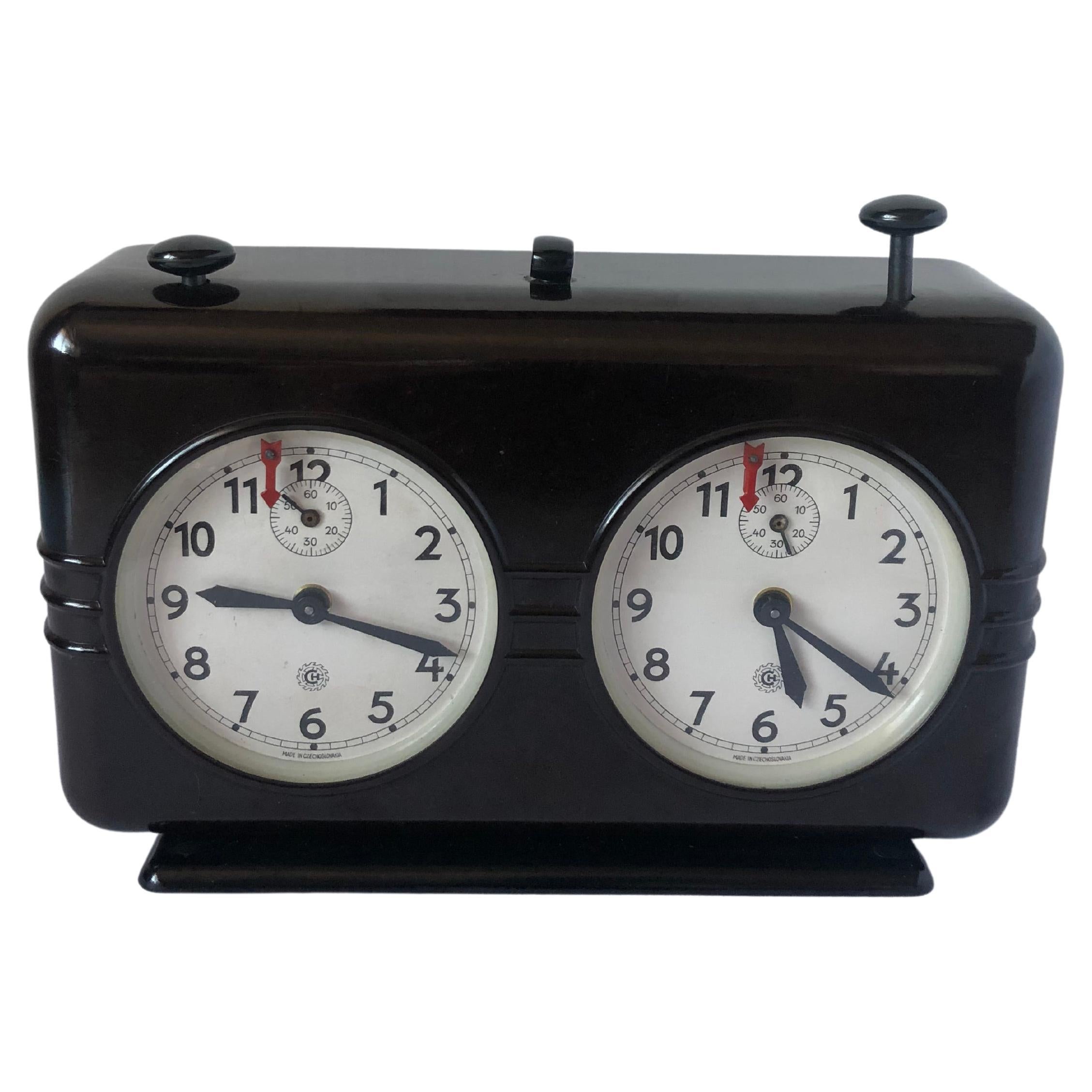 1950s Chess Clock Chronotechna, Czechoslovakia