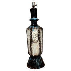 Vintage  1950s Chinese Ceramic Glazed Table Lamp