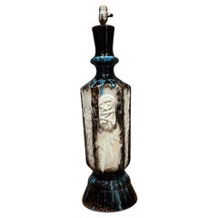 1950s Chinese Ceramic Glazed Table Lamp