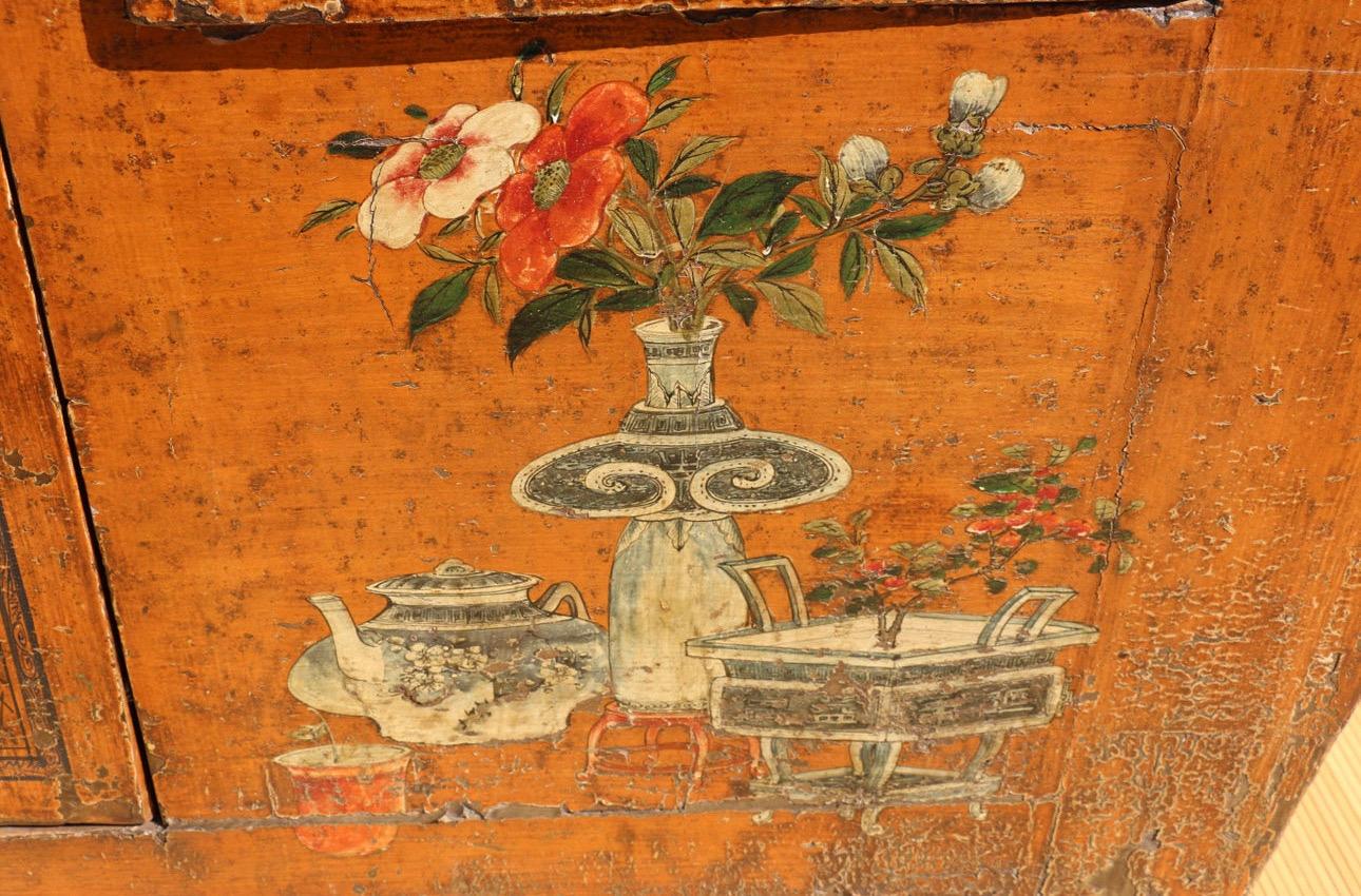 Mid-20th Century 1950’s Chinese Hand Painted Credenza For Sale