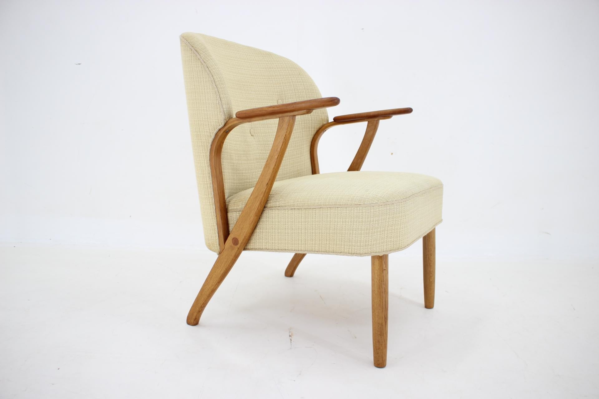 Chresten Findahl Brodersen-Sessel aus Eiche, Dänemark, 1950er Jahre (Moderne der Mitte des Jahrhunderts) im Angebot