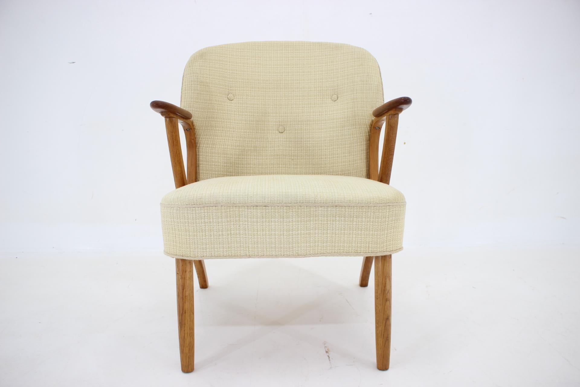 Chresten Findahl Brodersen-Sessel aus Eiche, Dänemark, 1950er Jahre (Dänisch) im Angebot