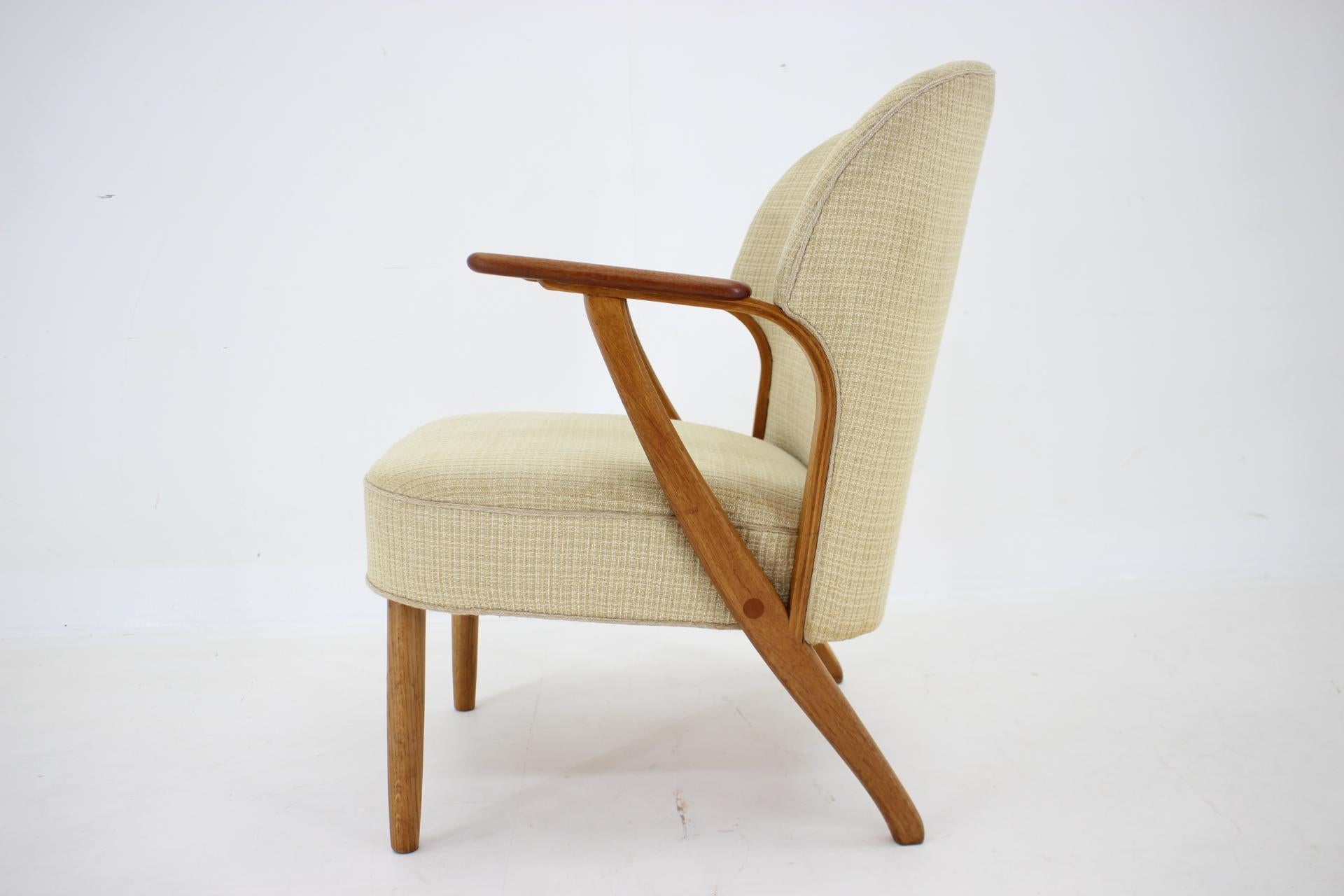 Chresten Findahl Brodersen-Sessel aus Eiche, Dänemark, 1950er Jahre (Holz) im Angebot