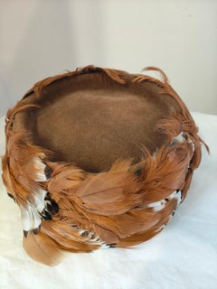 1950s Christian Dior couture New York feathers hat