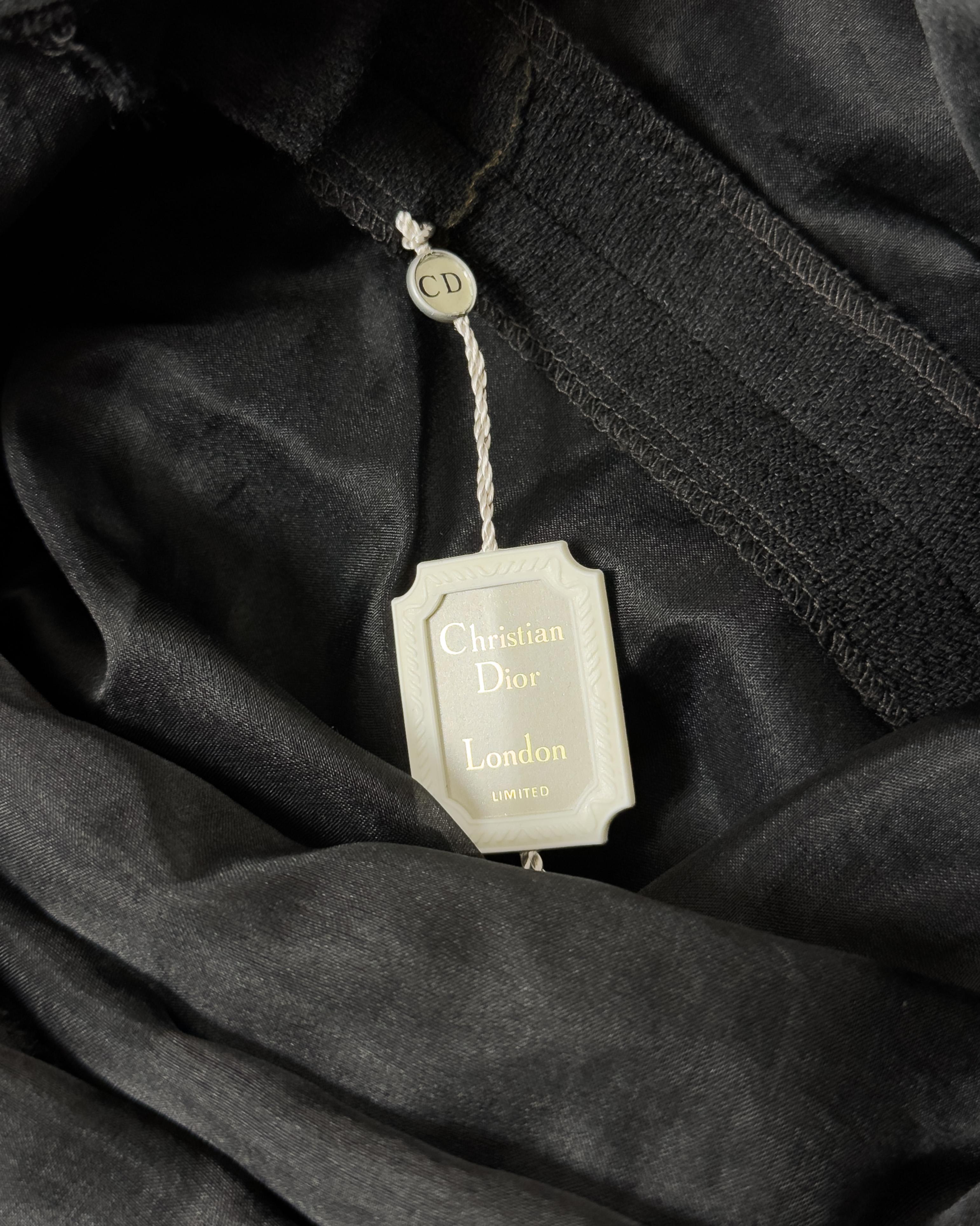 Vestido de cena negro Demi Couture London de Christian Dior de los años 50 en venta 2