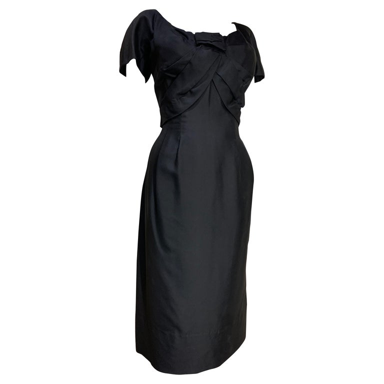 1950s fitted dress Vintage 1950s Red Evening Gown – ALEXANDRA-KING main image 1