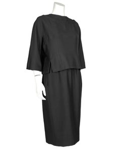 1950's Christian Dior London Black Demi Couture Cocktail Dress