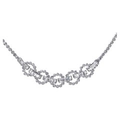 Vintage 1950s Christian Dior Mitchel Maer Diamante Necklace 