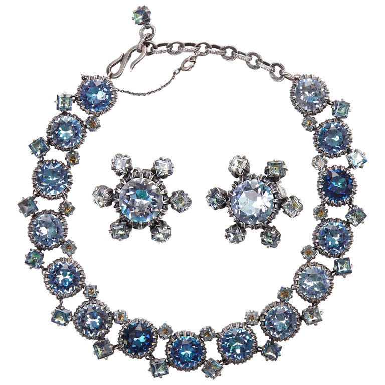 1950s Christian Dior Mitchel Maer Necklace and Earrings Set at 1stDibs
