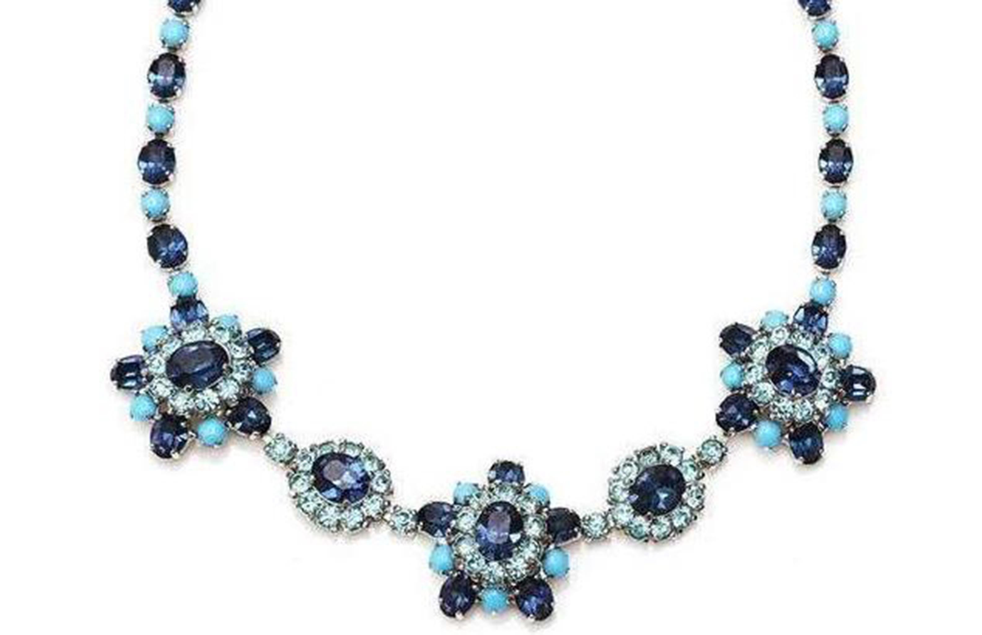 1950er Christian Dior Mitchel Maer Türkisblaue Halskette Damen im Angebot
