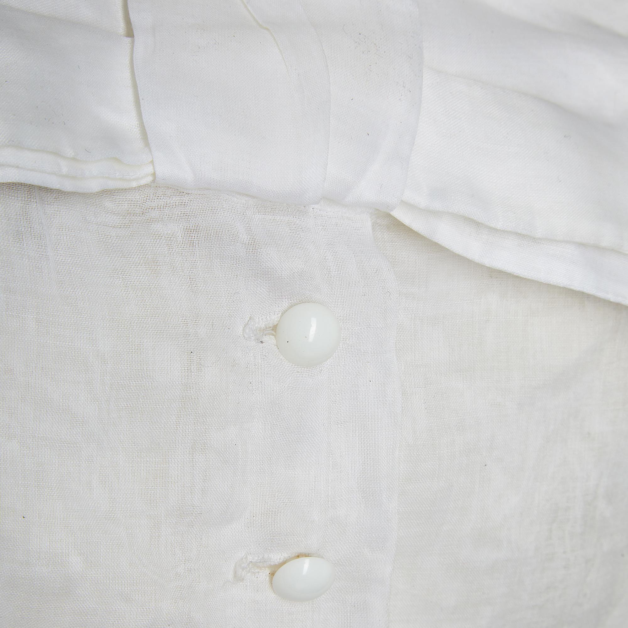  1950er Christian Dior Bluse aus weißer Baumwolle im Zustand „Hervorragend“ im Angebot in London, GB