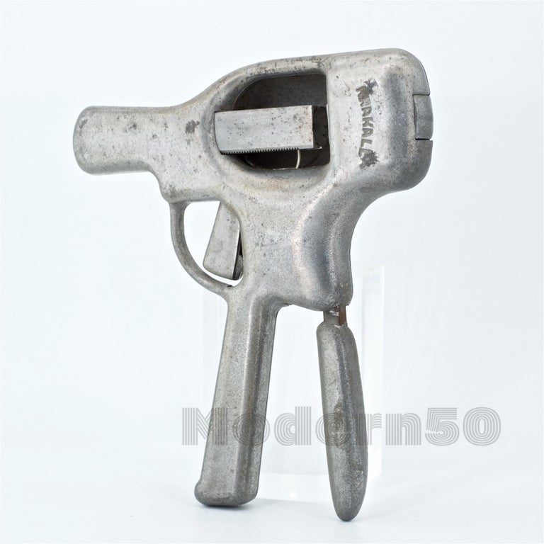 1950s Christmas Silver Atomic Space Age RayGun Nutcracker Nut Gun Fun