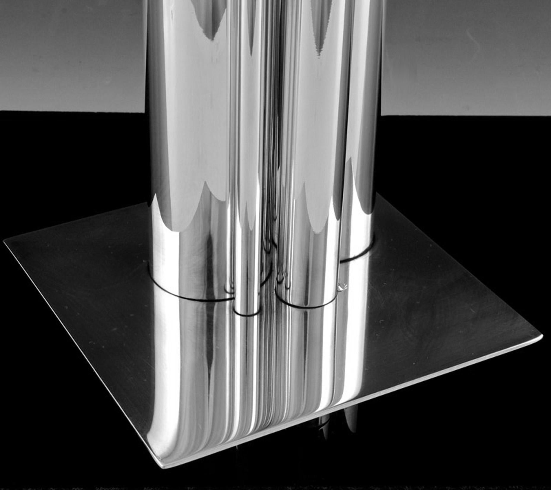 Metal Jacques Sitoleux for Christofle Vase, Circa 1969