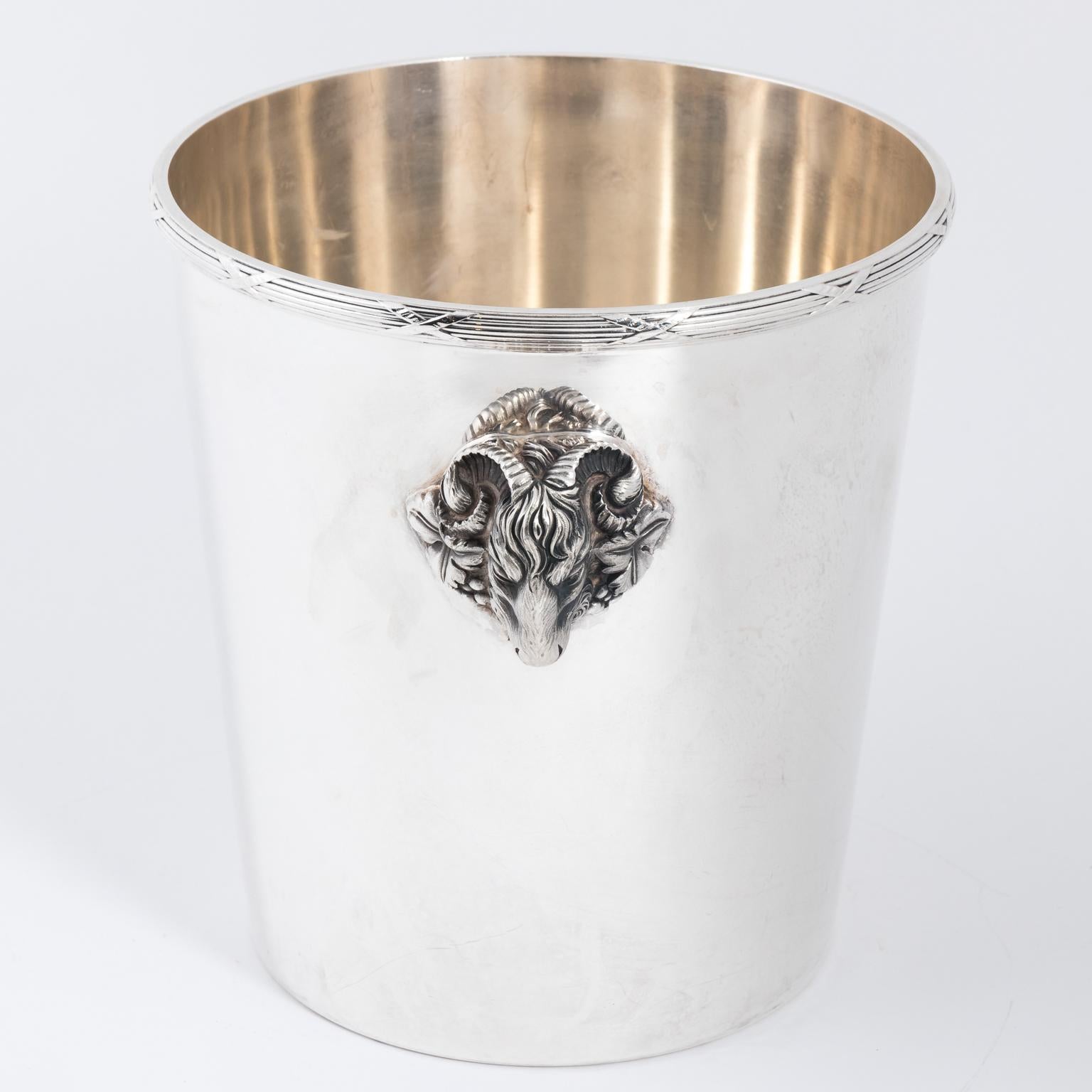 1950s Christofle Neoclassical Silver Plate Ice Bucket 2