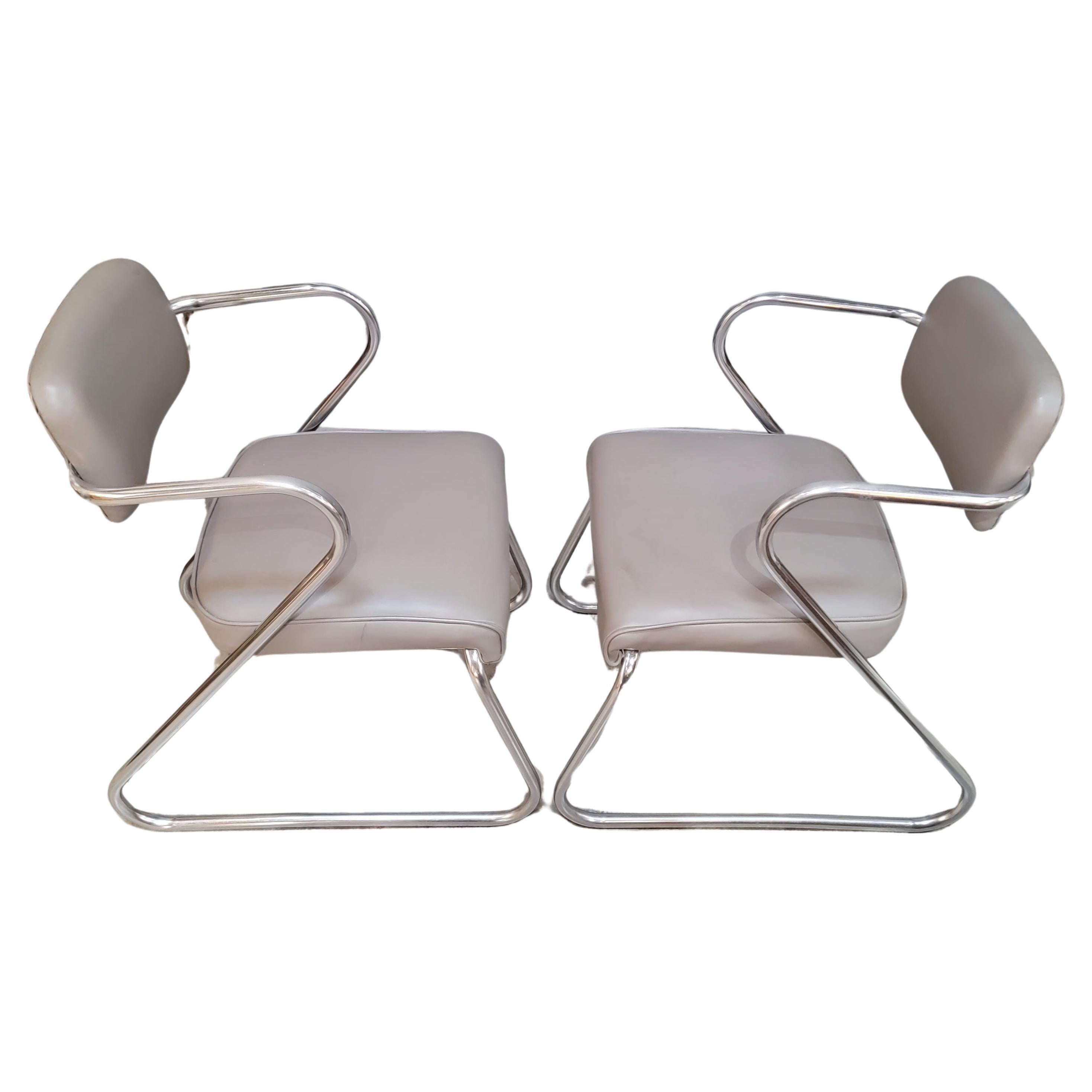 1950's Chrome Chairs Manner of KEM Weber A Pair